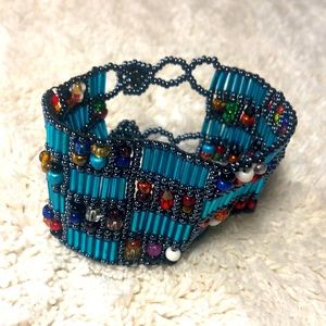 Beaded cuff bracelet
